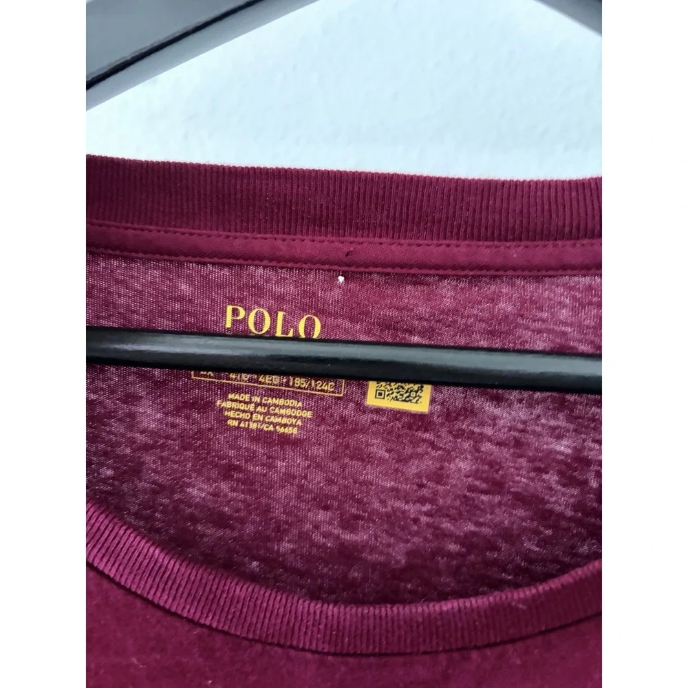 Polo Ralph Lauren Men's Long Sleeve T-Shirt Burgundy Size 4XL